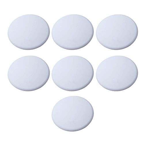 Door Stopper Wall Protector 12 PCS Round Door Handle Bumper with Self Adhesive Silicon Wall Door Stop Pads 1.57 Inches Door Knob Wall Shield Guard White 